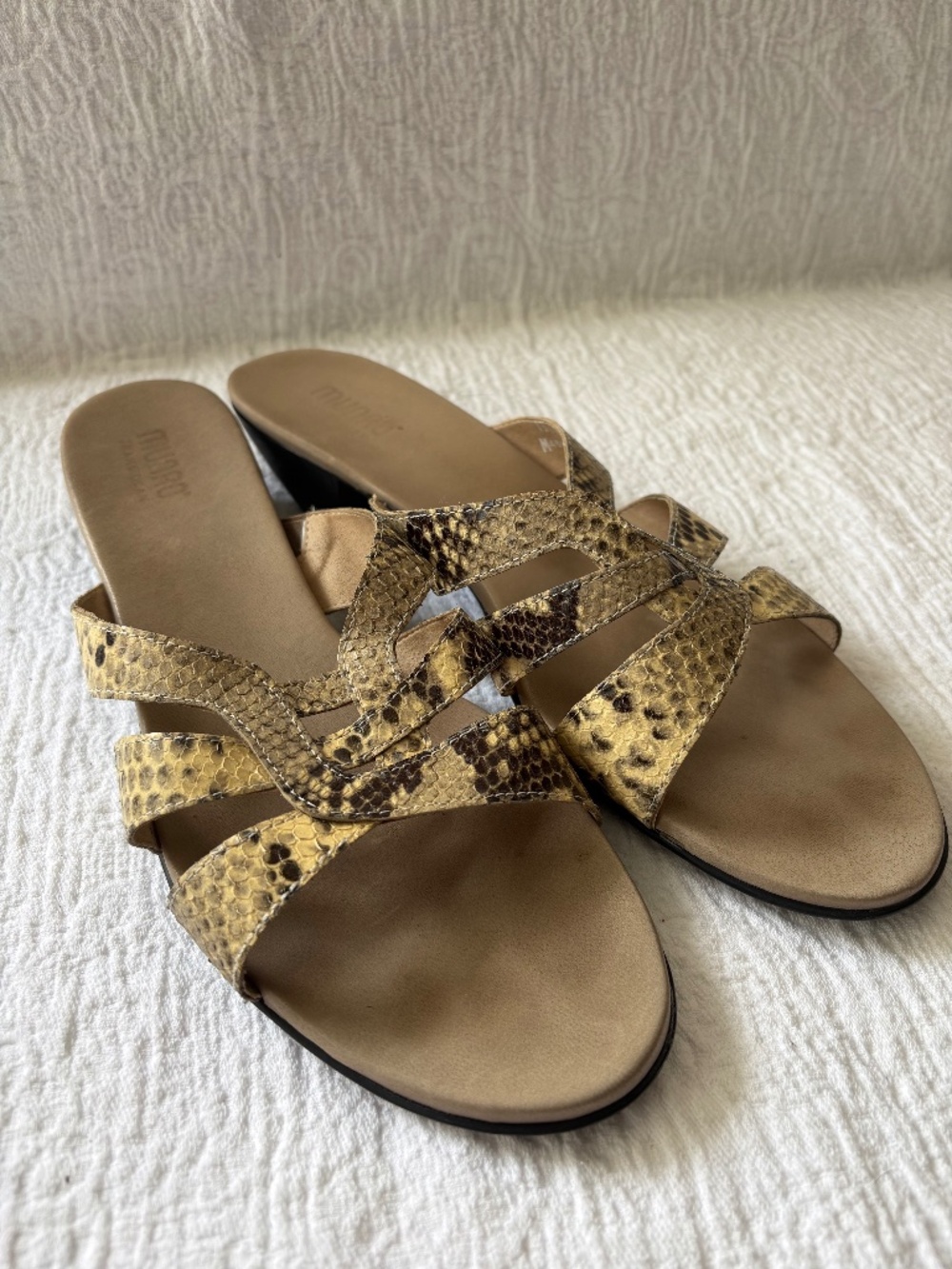 Munro faux snake mules